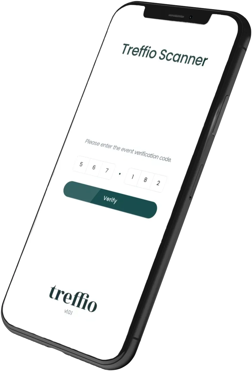 Treffio app shown on phone